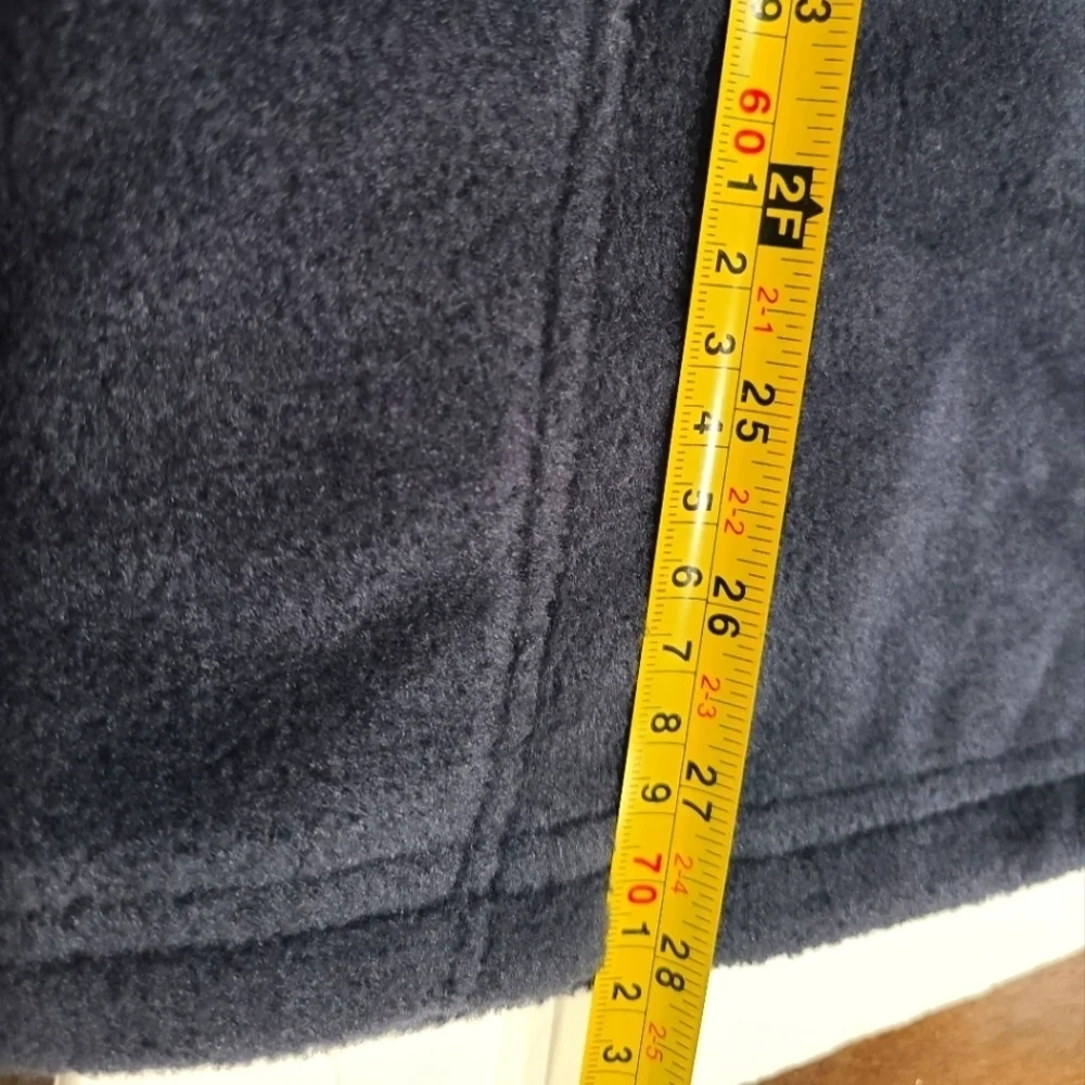 NWOT Harriton men's fleece pullover Quater Zip sz.L navy blue (d7)